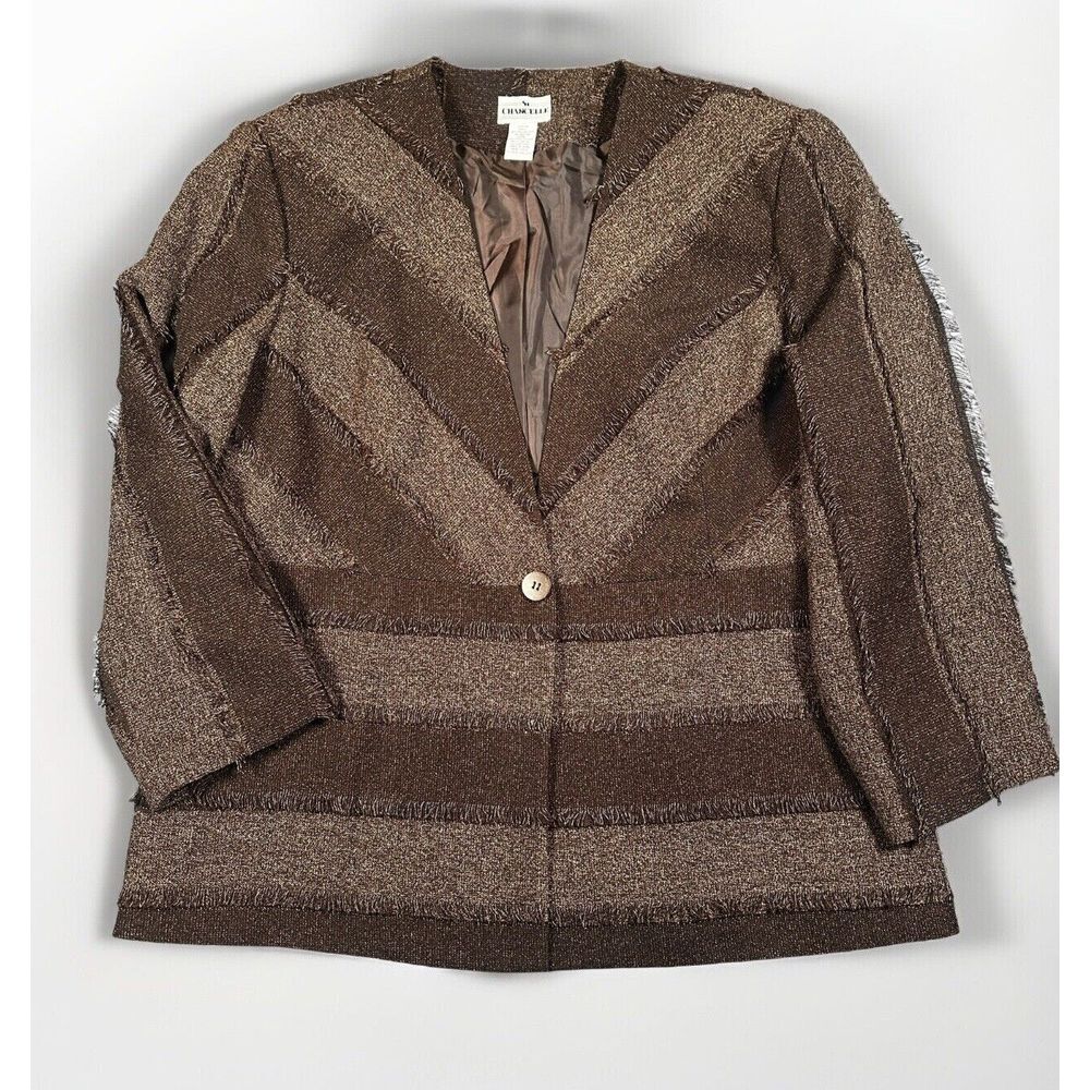Chancelle Vintage Blazer Jacket Womens Size 20 Y2K Western Boho Patchwork